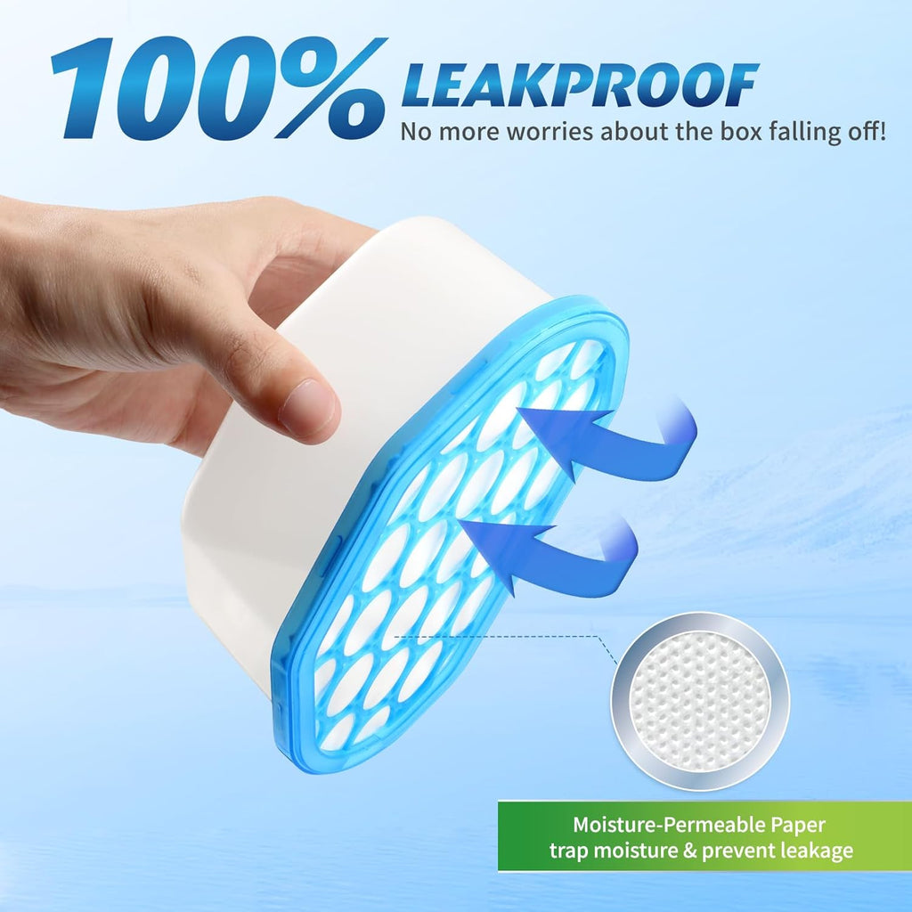 Moisture Absorbers, 24 Pack, Compact Dehumidifier for Closet, Efficient Humidity Absorber Boxes, Moisture Absorber for Closet, Odor Eliminator with Fragrance Free, Blue, 6.4oz, 300ml