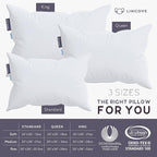 Lincove Cloud Natural Canadian Down Pillow, 500 Thread Count Cotton Shell - Image 5