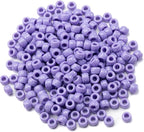 Gxueshan 1000 Pcs Acrylic Plastic White Pony Beads 6x9mm Bulk Kandi Beads by Gxueshan