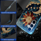 Case for Samsung Galaxy S26 Case, Sun Moon Stars Faux Stained Glass Design- - Image 5