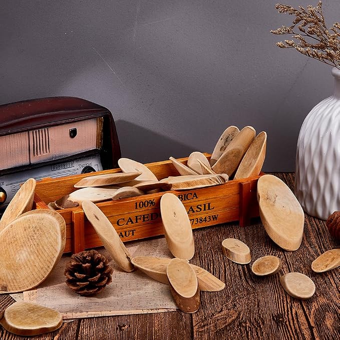 SUPERFINDINGS 300g Natural Driftwood Pieces DIY Dried Wood Sticks Oval Wooden - Image 5