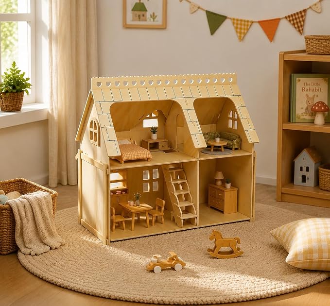 3D Puzzle House, Fantasy Villa Model Kit DIY Miniature Dolls House Kits - Image 6