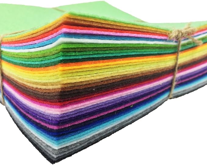 flic-flac 42pcs 12 x 12 inches Felt Fabric Sheet Assorted Color Felt Pack DIY - Image 4