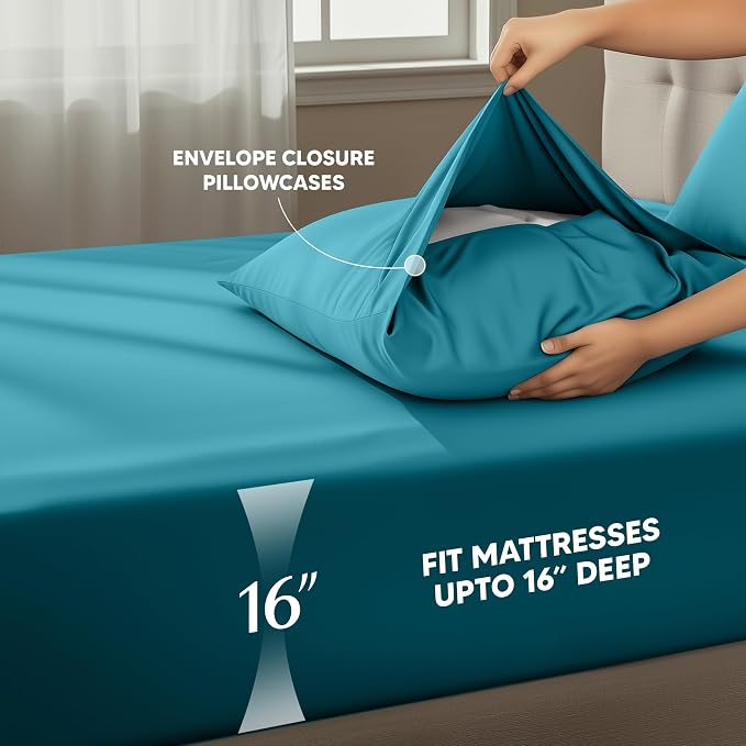 Utopia Bedding California King Size Sheet Set – 4 Piece Bed Sheets, Soft and - Image 4