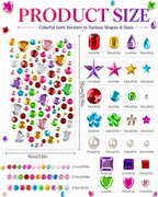 3062Pcs Gem Stickers-Self-Adhesive Face Jewelry Stickers, Acrylic Gems DIY - Image 2