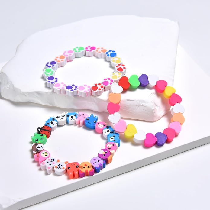 Friendship Bracelets for Girls, 10-Piece Cute Preppy Beaded Bracelet Set for - Image 6