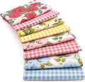 Aubliss 8pcs Fat Quarter Fabric Bundles Quilting Cotton Craft Fabric Pre-Cut by Aubliss