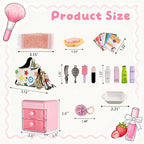 72Pcs Dollhouse Mini Jewelry Storage Case Handbag Towel Cosmetic Set Bathroom - Image 2