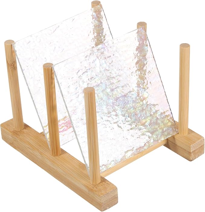 PATIKIL 4 x 4 Inch Transparent Stained Glass Sheets, 2 Sheets Mosaic Glass by PATIKIL
