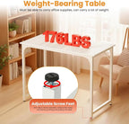 PayLessHere | 39 Inch Computer Desk | White | Office Desk - Image 7