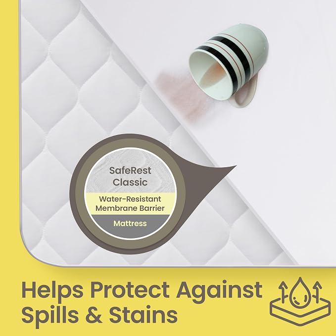 SafeRest Waterproof Mattress Protector Twin Size – Absorbent Breathable Soft - Image 2