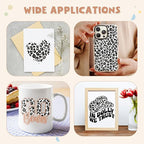 Tintnut Leopard Permanent Vinyl Roll 12in x 5ft Cheetah Adhesive Vinyl | Black - Image 6