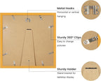 12x12 Picture Frame with Wavy Mat, Wooden Real Glass 12 x 12 Photo Frame - Image 4