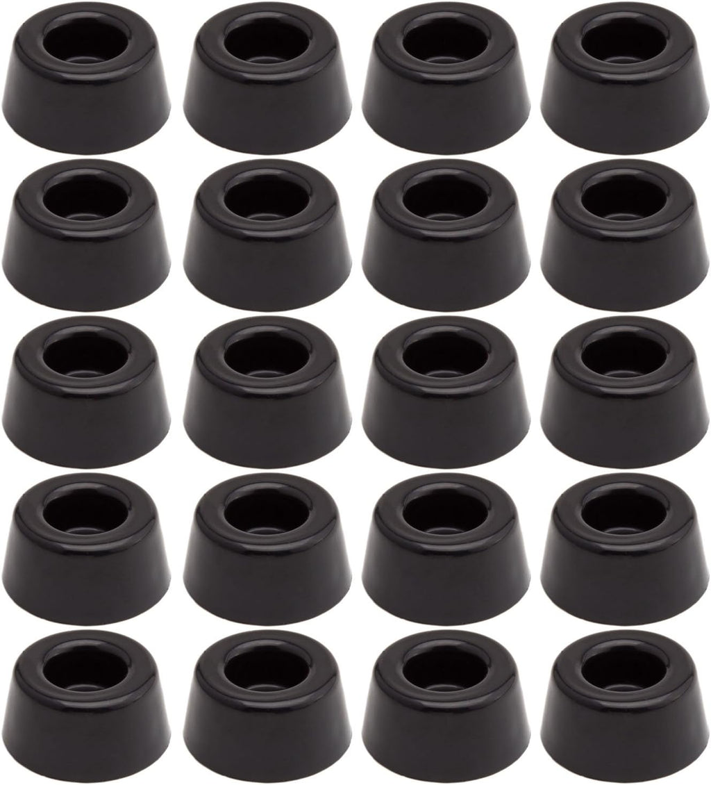 20pcs Round Furniture Pads,ULIFESTAR Furniture Feet Glides Sliders Carpet Saver Hardwood Floor Protectors Surface Protection for Chair Leg Caps Non Slip Furniture Grippers (Black)