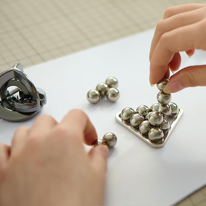 Brain Teaser Puzzles- 3 PCS Metal Puzzles Kit Metal Cast Puzzle Games Toys - Image 6