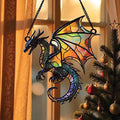 Dragon Acrylic Suncatcher Fantasy Faux Stained Window Hanging Perfect Halloween by Unknown