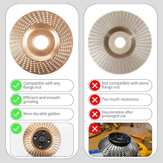 Pomsare 3PCS Angle Grinder Polishing Pad, Wood Carving Disc Set - Image 6