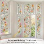 Window Privacy Film Stained Glass Window Film Static Cling Suncatcher UV - Image 3