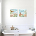 Ocean Wall Decor Seashell Starfish Coral Canvas Print Coastal Wall Art - Image 5