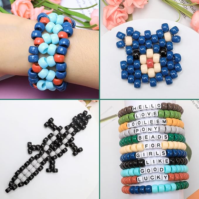 Iooleem Pony Beads, Beads for Jewelry Making, Beading Supplies, Arts & Crafts - Image 4