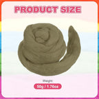 MECCANIXITY Wool Roving Yarn Soft Felting Wool 50g/1.76oz Pure Chunky Roving - Image 2