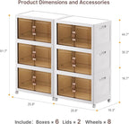 UAMFURI Stackable Storage Bins, 672QT Collapsible Drawers - Image 4
