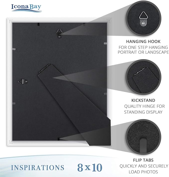 Icona Bay 8x10 Picture Frames, 6 Pack, Contemporary, Inspirations | These Icona - Image 8