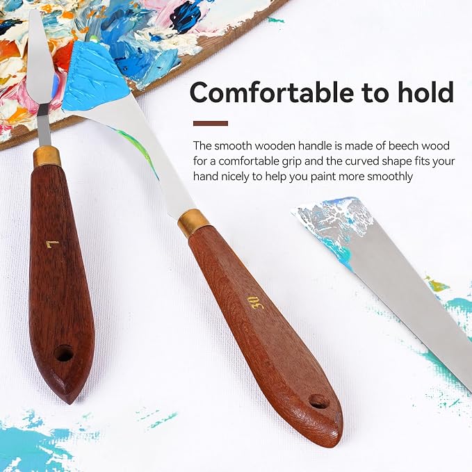 3 Pieces Palette Knife Set Stainless Steel Spatula palette knife - Image 7