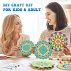 Vercraft 22 Pcs Wooden Mandala Painting Set 10 Mandala Unfinished Wood Cutouts - Image 5