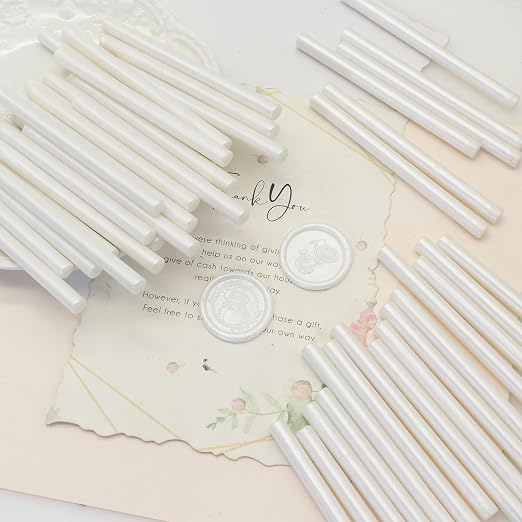60pcs Wax Seal Sticks with Glue Gun Kit, Pearl White Sealing Wax Sticks - Image 6