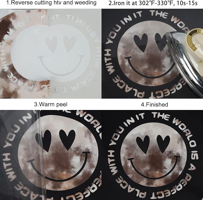 FUNKAKA Tie Dye HTV Heat Transfer Vinyl Bundle, 10 Sheets HTV Vinyl - Image 5