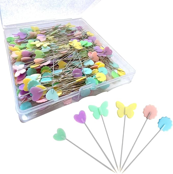 Hovesty 300pcs Sewing Pins Flat Head Straight Pins by Hovesty