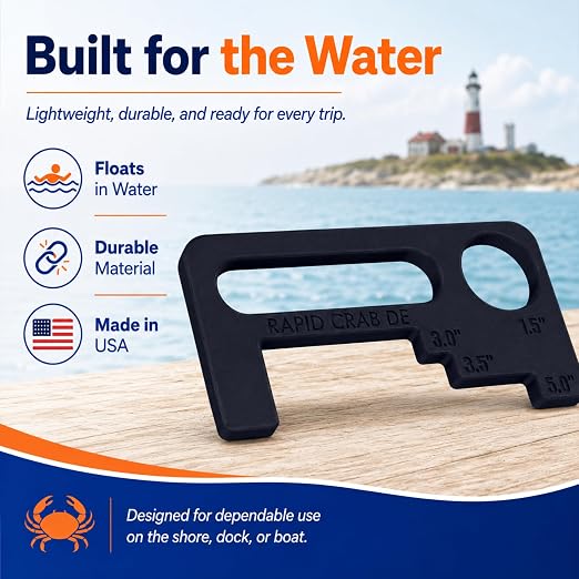 Crab Measurement Tool for DE Blue Crabs, Peeler Crabs, & Clams | DE Regulation - Image 3