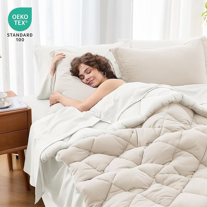 MUXHOMO 5 Pieces Twin XL Comforter Set, Reversible Bed in a Bag Twin XL Size - Image 4