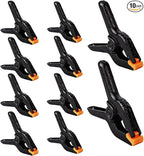 10 Packs of 3.4 inch Professional Plastic Small Spring Clamps Heavy Duty by KurtsCardCare