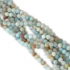 45PCS 8mm Natural Colorful Frosted Amazonite Gemstone Round Loose Beads Stone - Image 4
