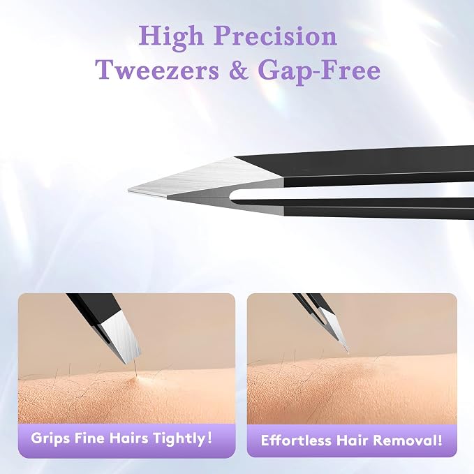 BEDACE Tweezers for Women and Men Facial Hair, Thickened 430 Stainless Steel - Image 3