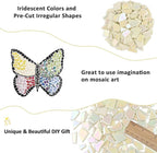 Youway Style Iridescent Cream Glass Mosaic Tiles - Image 7