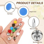 uxcell 150Pcs Upholstery Tacks, 11mmx13mm Flat Head Thumb Tack Decorative - Image 3