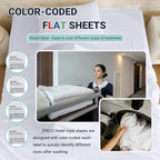 ZPECC King Flat Sheet Only 1 Pack, Durable Burgundy Top Bed Sheets - Image 4