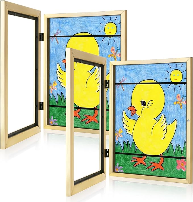Kids Art Frames, 8.5x11 Front Opening Kids Artwork Frames Changeable, Holds 50 by GULETHUN