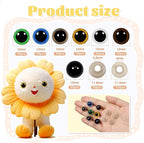 TOAOB 140pcs 12mm Colorful Plastic Safety Eyes Craft Eyes - Image 2