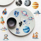 50 Pcs Clear PET Outer Space Stickers - Image 2