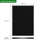 Matte Black Cast Acrylic Sheets 24 x 36 x 1/8 inch Thick 3mm Frosted Black - Image 2
