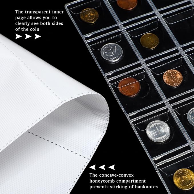 Zonon Currency Album Coin Collecting Book Holder - Image 4