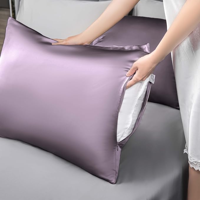 Mulberry Silk Pillowcase for Hair and Skin, Cooling Silk Pillow Case - Image 6