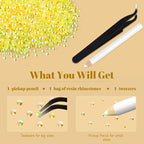 8000PCS 3mm Resin Jelly Rhinestones in Bulk, Bedazzling Flatback Crystals - Image 7