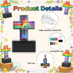 Teyva Daily Sand Art Crosses Crafts Faith Kit Bulk 24 Crosses Bottles 12 - Image 3