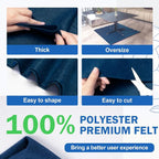 XSEINO Navy Large Felt Fabric 72" X 36 ", 1.4 mm Thick Soft Felt Fabric Sheet - Image 4