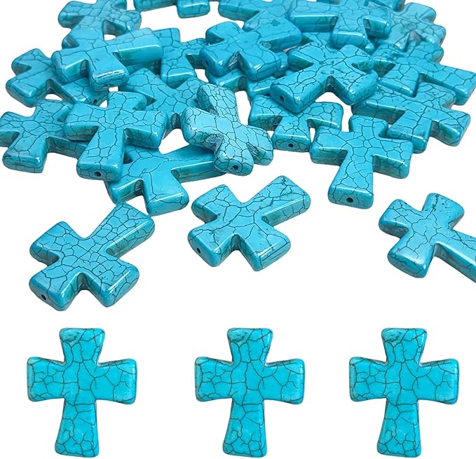Turquoise Cross Beads for Bracelet Making by PAMIRTONG